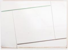 A CONTEMPORARY ANGLED BEVELLED EDGE WALL MIRROR