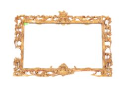 20TH CENTURY GILTWOOD FRAMED HANGING WALL MIRROR