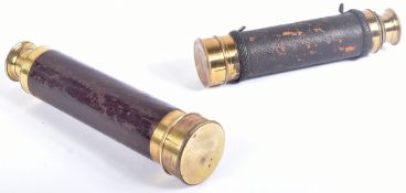 TWO 19TH CENTURY BRASS NAVAL TELESCOPES