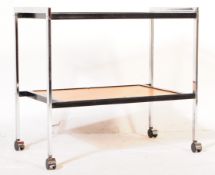 BRITISH MODERN DESIGN - MID CENTURY CHROME HOSTESS TROLLEY