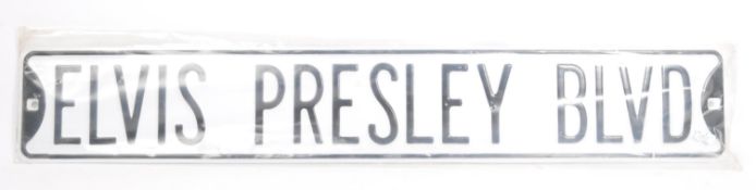 ELVIS PRESLEY TIN PAINTED STREET SIGN - ELVIS PRESLEY BLVD