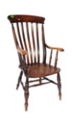 VICTORIAN 19TH CENTURY BEECH & ELM WINDSOR TURNERS CHAIR