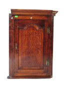 18TH CENTURY GEORGE III OAK CORNER CUPBOARD CABINET