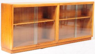 MEREDEW FURNITURE - MID CENTURY OAK GLAZED BOOKCASE