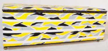 VINTAGE MID CENTURY LLOYD LOOM STYLE TWIN BLANKET BOX