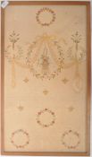 19TH CENTURY VICTORIAN NEEDLEWORK FLORAL PANEL