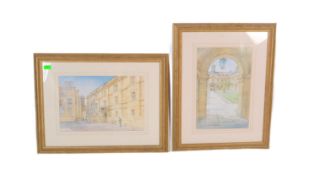 ROXBY BOLT (20TH CENTURY ) WATERCOLOUR ARCHITECTURAL PRINTS