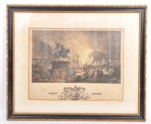 AN EARLY 20TH CENTURY QUEEN SQUARE RIOTS LITHOGRAPH PRINT