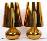 CONTEMPORARY PAIR OF GOLD 'CINDY' TABLE LIGHTS BY KARTELL