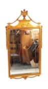 20TH CENTURY FRENCH REGENCY GILTWOOD WALL MIRROR