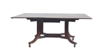 19TH CENTURY MAHOGANY CUMBERLAND ACTION DINING TABLE