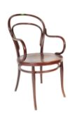 EARLY 20TH CENTURY THONET MANNER BENTWOOD CAFE ARMCHAIR