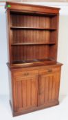EDAWARDIAN WALNUT ARTS & CRAFTS BOOKCASE CABINET