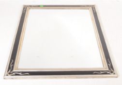 CONTEMPORARY CHROME PAINTED RECTANGULAR WALL MIRROR