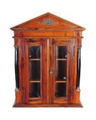 VICTORIAN REVIVAL SOLID MAHOGANY HANGING CABINET
