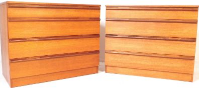 AVALON FURNITURE PAIR TEAK WOOD CHEST OF DRAWERS