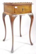 QUEEN ANNE REVIVAL CIRCA 1900 WALNUT BEDSIDE CABINET TABLE