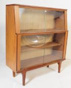 BRITISH MODERN DESIGN - MID CENTURY TEAK DISPLAY CABINET