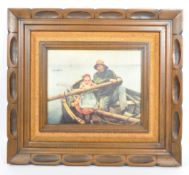 EARLY 19TH CENTURY THE HELPING HAND OLEOGRAPH BY RENOUF