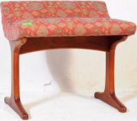 BRITISH MODERN DESIGN - AFROMOSIA DRESSING TABLE STOOL