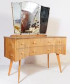 BRITISH MODERN DESIGN - MID CENTURY WALNUT DRESSING TABLE