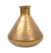 19TH CENTURY LARGE EMBOSSED BRASS PLANTER POT VASE