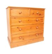 VICTORIAN REVIVAL COUNTRY PINE CHEST OF DRAWERS