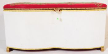 VINTAGE RETRO SIRROM WICKER OTTOMAN BLANKET BOX