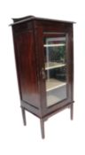 EDWARDIAN EBONISED CHINA DISPLAY CABINET VITRINE