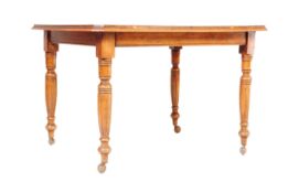 VICTORIAN 19TH CENTURY GOLDEN OAK DINING EXTENDING TABLE