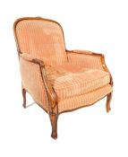 VINTAGE 20TH CENTURY FRENCH FIRE SIDE ARM CHAIR