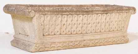 20TH CENTURY RECONSTITUTED STONE GARDEN TROUGH PLANTER