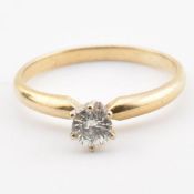 GOLD & DIAMOND SOLITAIRE RING