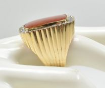 RETRO GOLD JADEITE & DIAMOND SIGNET RING