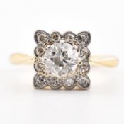 18CT GOLD & DIAMOND CLUSTER RING