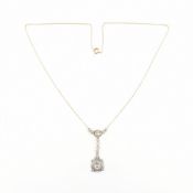 EDWARDIAN GOLD & DIAMOND PENDANT NECKLACE