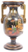 LARGE 19TH CENTURY ASIAN ORIENTAL TWIN HANDLE VASE