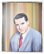 DESMOND DAVIES (ARTIST D.2021) - CARY GRANT - ACRYLIC PAINTING