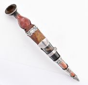 VICTORIAN SCOTTISH SILVER JASPER SPECIMEN DIRK PIN