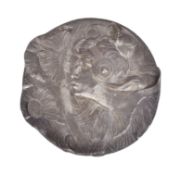 AFTER RICHARD AURILI (1834-1914) - SPELTER ART NOUVEAU PLAQUE