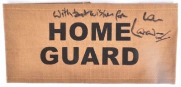 DAD'S ARMY (BBC SITCOM) - IAN LAVENDER SIGNED ARMBAND