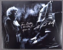 DOCTOR WHO - TOM BAKER & GABRIEL WOOLF SIGNED 8X10