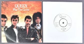 FREDDIE MERCURY - QUEEN - PLAY THE GAME SIGNED 45RPM VINYL