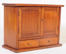 EDWARDIAN WALNUT DESK TOP STATIONARY CABINET TIDY
