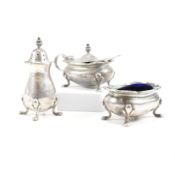 VINTAGE HALLMARKED SILVER CONDIMENT SET