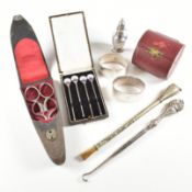 COLLECTION OF 20TH CENTURY HALLMARKED SILVER & SILVER PLATE