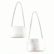 TWO HALLMARKED SILVER CONCORD BRITISH AIRWAYS DECANTER LABELS