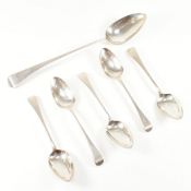 COLLECTION OF SIX GEORGIAN HALLMARKED SILVER SPOONS