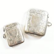 TWO EDWARD VII HALLMARKED SILVER VESTA CASES