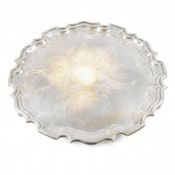 GEORGE VI HALLMARKED SILVER WALKER & HALL CARD TRAY